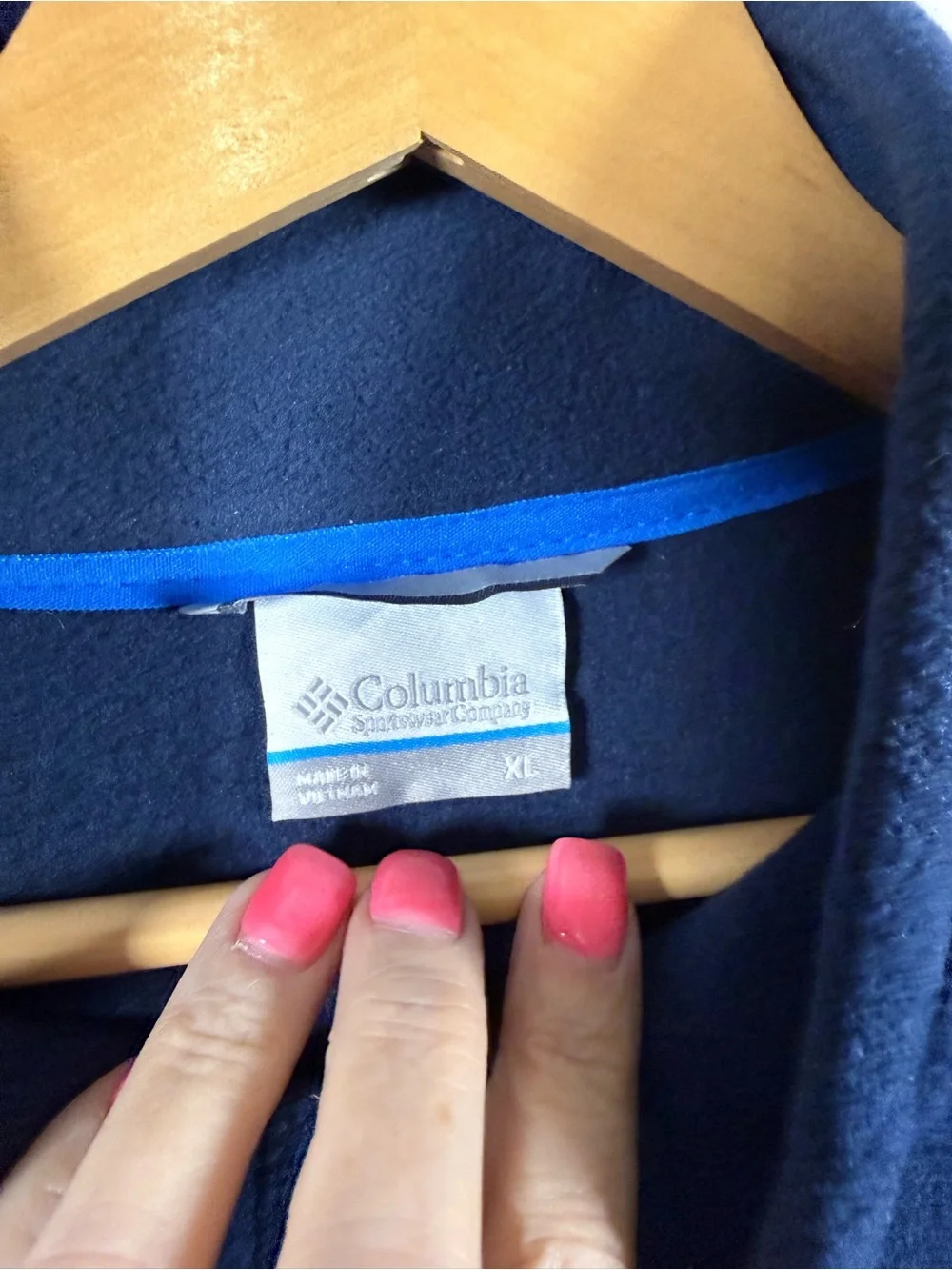 Columbia Navy Full-Zip Lightweight Fleece Jacket